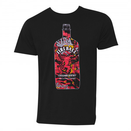 Fireball Whisky Graffiti Bottle T-Shirt