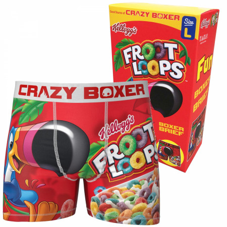 Froot Loops Boxer Briefs with Fruit Cereal Box