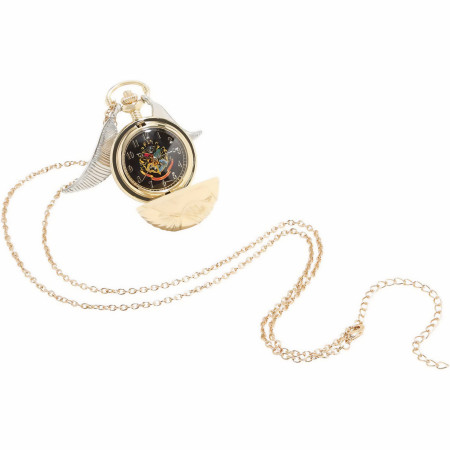Harry Potter Golden Snitch Pocket Watch Necklace