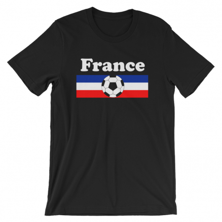 World Cup Soccer France Black Tshirt