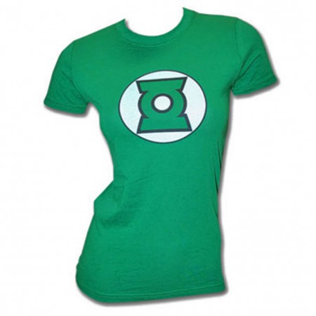 Green Lantern Logo DC Comics Green Juniors Graphic T Shirt