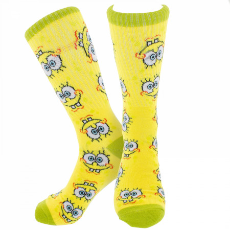 SpongeBob SquarePants Face Collage Crew Socks