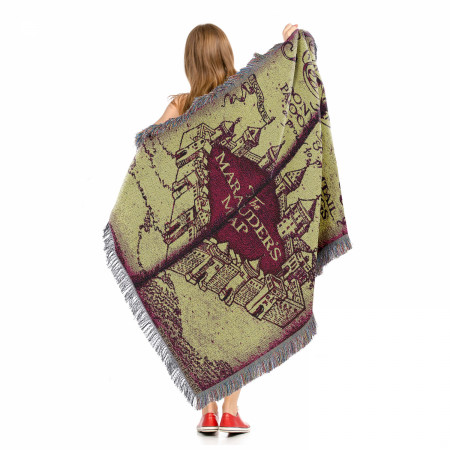 Harry Potter Marauders Map Woven Tapestry Throw Blanket 48" x 60"
