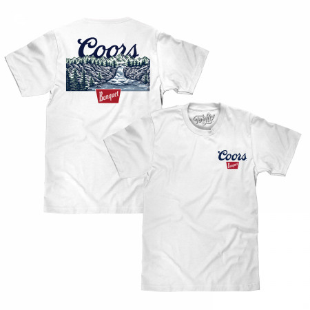 Coors Banquet Scenic Golden Colorado Front and Back Print T-Shirt