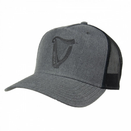 Guinness Harp Logo Trucker Premium Grey Adjustable Cap