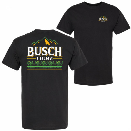 Busch Light Corn Field White Text Front And Back T-Shirt