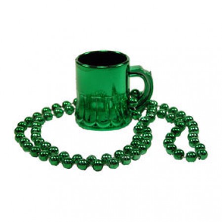 St. Patrick's Day Green Mug Necklace