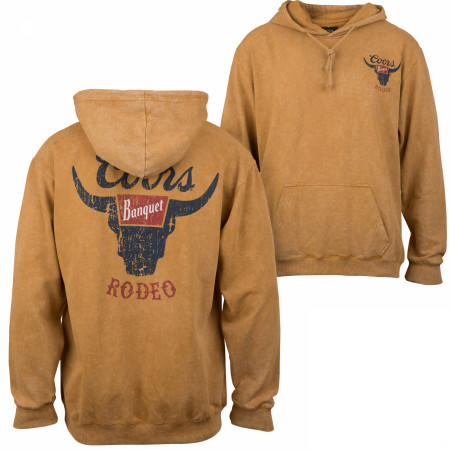 Coors Banquet Rodeo Mineral Wash Front-Back Print Pull-Over Hoodie