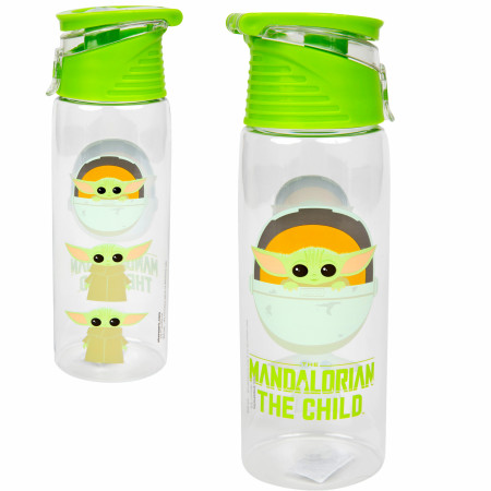 Star Wars The Mandalorian Grogu Flip-Top Water Bottle