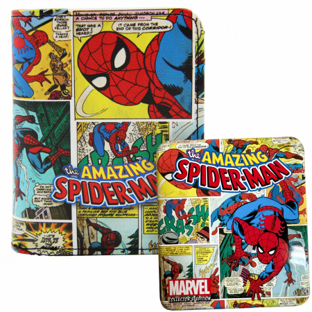 Spider-Man The Friendly Neighbor Trifold Wallet in Collectors Tin