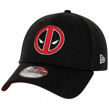 Deadpool Logo Black Colorway New Era 39Thirty Fitted Hat