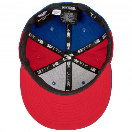 Superman Logo Blue & Red Panels New Era 59Fifty Fitted Hat