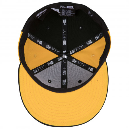 Batman Logo Black & Yellow Panels New Era 59Fifty Fitted Hat