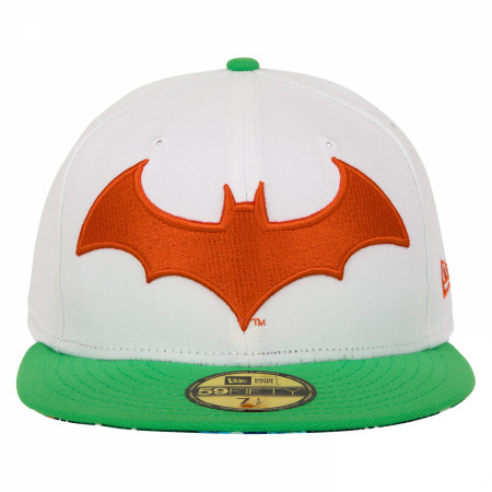 Batman Logo Floral Brim New Era 59Fifty Fitted Hat