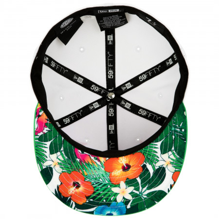 Batman Logo Floral Brim New Era 59Fifty Fitted Hat