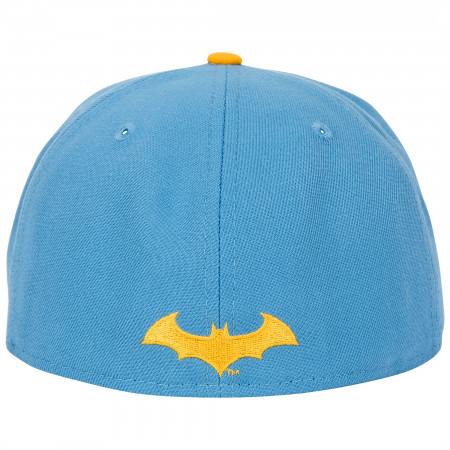 Batman Hush Blue and Yellow Colorway New Era 59Fifty Fitted Hat