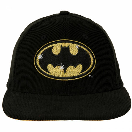 Batman 1989 Logo Corduroy Low Profile New Era 59Fifty Fitted Hat
