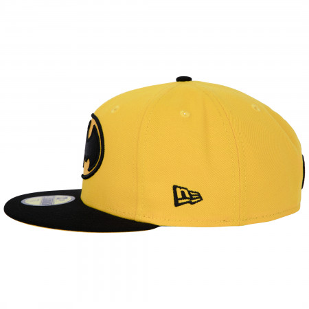 Batman Logo Yellow Colorway New Era 59Fifty Fitted Hat