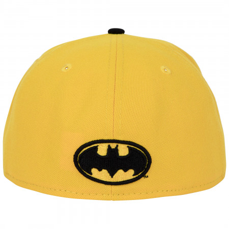 Batman Logo Yellow Colorway New Era 59Fifty Fitted Hat