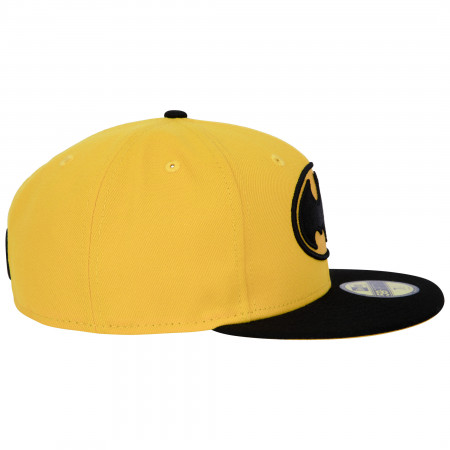 Batman Logo Yellow Colorway New Era 59Fifty Fitted Hat