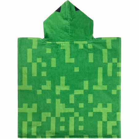 Minecraft Creeper Kids Beach Towel Hooded Poncho