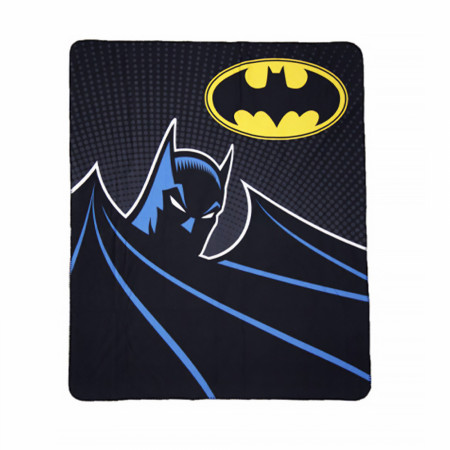 DC Comics Batman Silhouette Faux Fur Fleece Throw Blanket