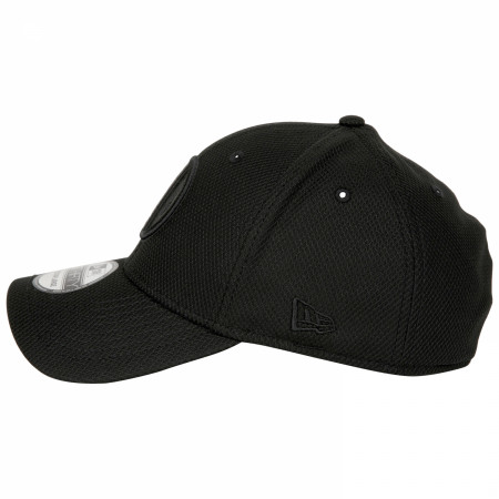 Deadpool Logo Black on Black Colorway New Era 39Thirty Fitted Hat