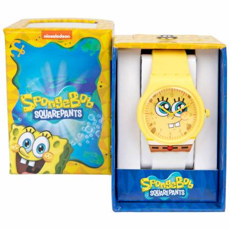 SpongeBob SquarePants Profile Watch Face w/ Plastic Printed Strap