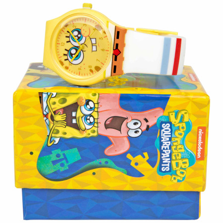 SpongeBob SquarePants Profile Watch Face w/ Plastic Printed Strap