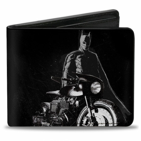 The Batman and Batcycle Silhouette Pose Bi-Fold Wallet