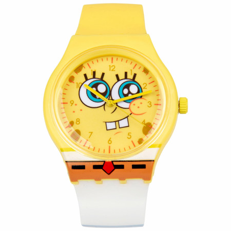 SpongeBob SquarePants Profile Watch Face w/ Plastic Printed Strap