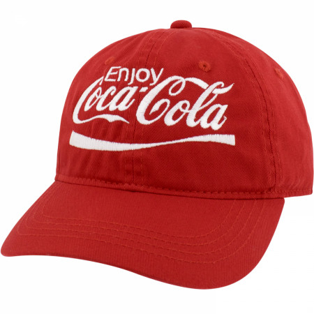 Coca-Cola Embroidered Logo Red Adjustable Hat