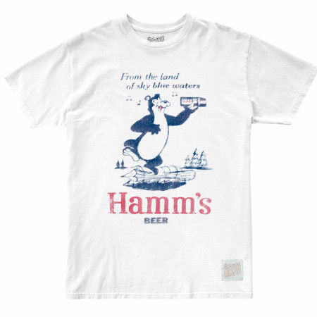 Hamm's Beer From The Land of Land of Sky Blue Waters Bear T-Shirt