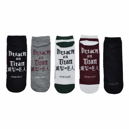 Attack On Titan 5-Pair Pack of Low Cut Socks
