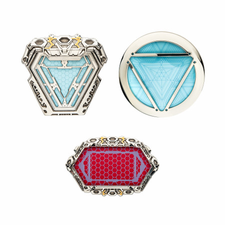 Iron Man Light Up Arc Reactor Lapel Pin Set