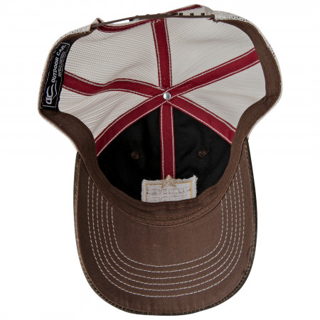 Lone Star Original Logo Pre-Curved Adjustable Trucker Hat.