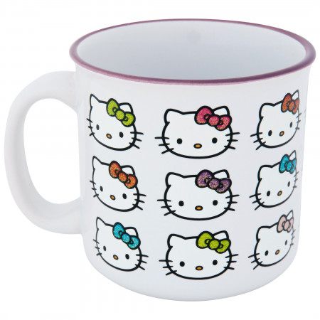 Hello Kitty Rainbow Bows 20oz Ceramic Camper Mug