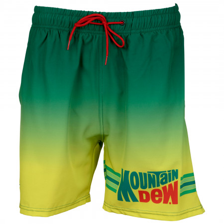 Mountain Dew Retro Logo 6" Inseam Lined Swim Trunks
