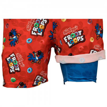 Froot Loops Cereal 6" Inseam Lined Swim Trunks