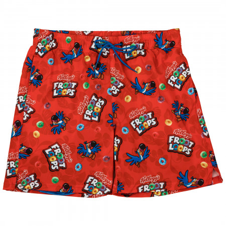 Froot Loops Cereal 6" Inseam Lined Swim Trunks