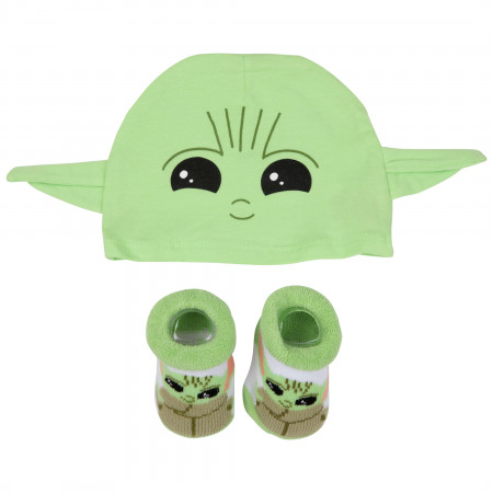 Star Wars The Mandalorian The Child Grogu 2-Piece Hat and Booties Set