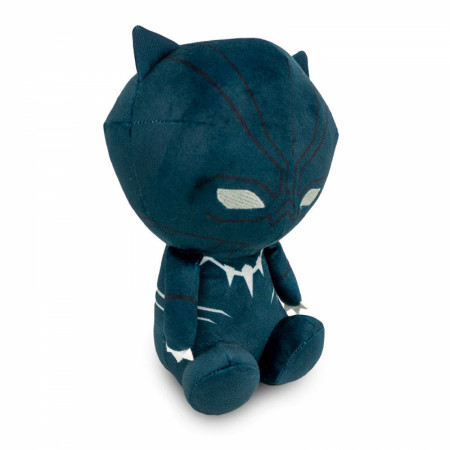 Black Panther Full Body Sitting Pose Plush Squeaky Dog Toy