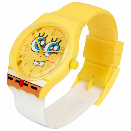 SpongeBob SquarePants Profile Watch Face w/ Plastic Printed Strap