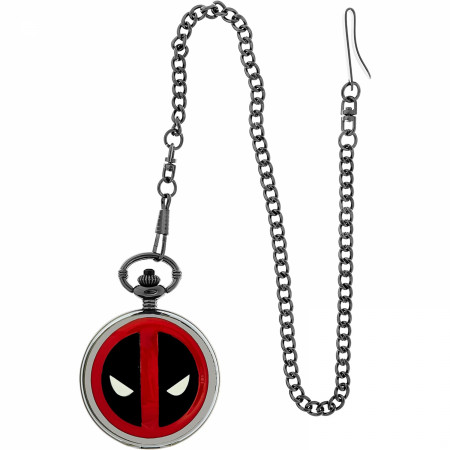 Deadpool Logo Cover Pocket Watch