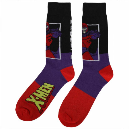 Marvel X-Men Characters Color Block 5-Pair Pack of Crew Socks