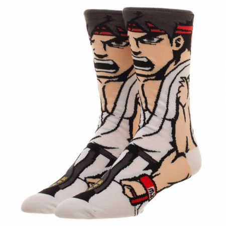 Street Fighter Ryu Character Crew Socks