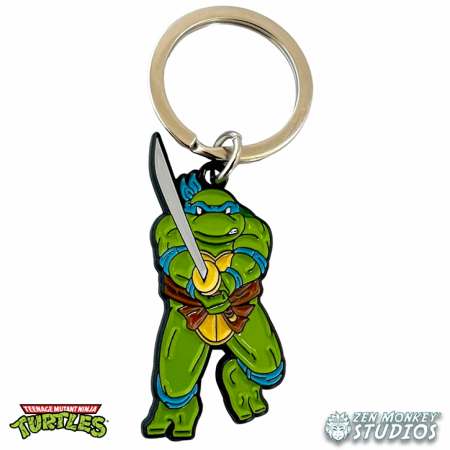 Leaping Leonardo Teenage Mutant Ninja Turtles Keychain