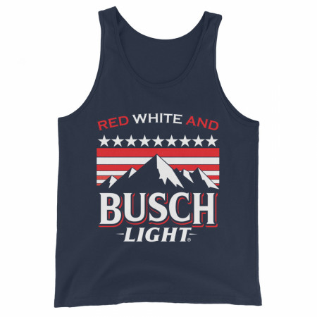 Busch Light Red White and Busch Light Mountains Navy Tank Top