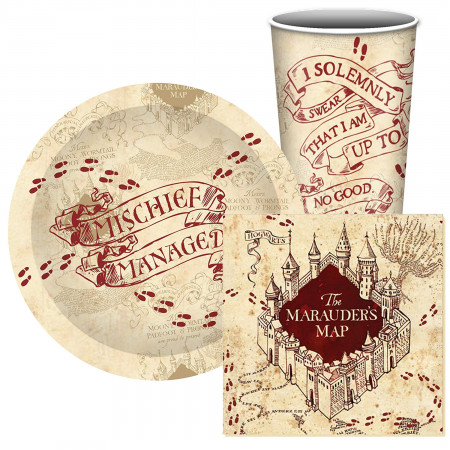 Harry Potter Mischief Managed 4pc 60cnt Paper Party Set