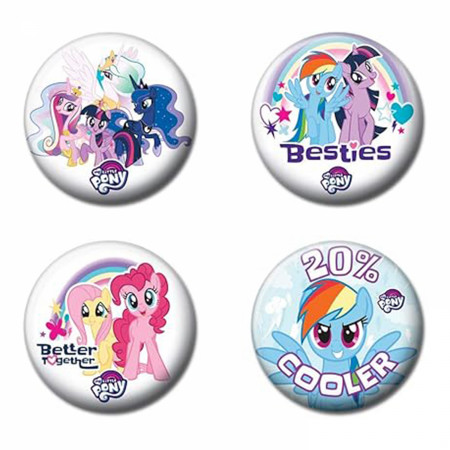 My Little Pony Besties 4-Pack Button Set